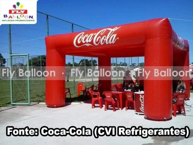 Tenda inflável personalizada para Coca-Cola