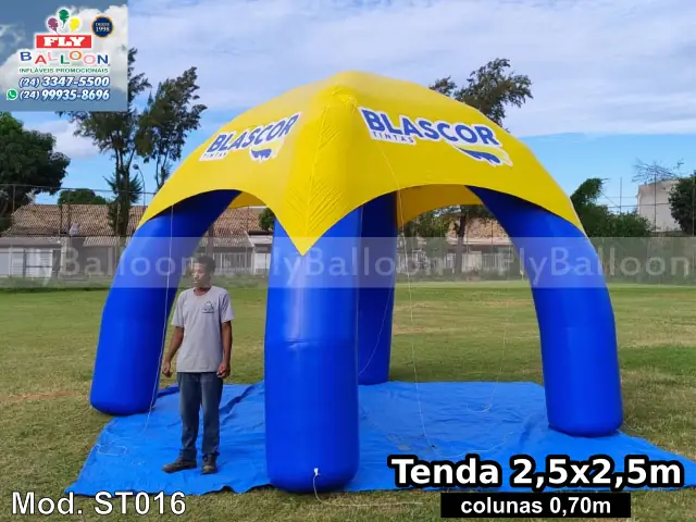 Tenda inflável personalizada para Blascor Tintas