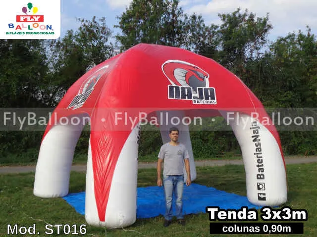 Tenda inflável personalizada para Naja Baterias