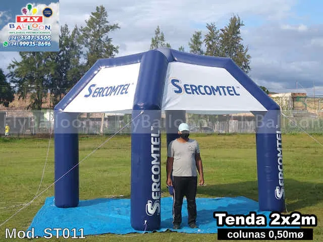 Tenda inflável personalizada para Sercomtel Telecomunicações