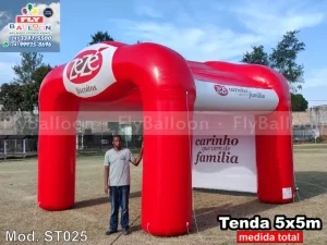 tenda inflável personalizada zezá biscoitos